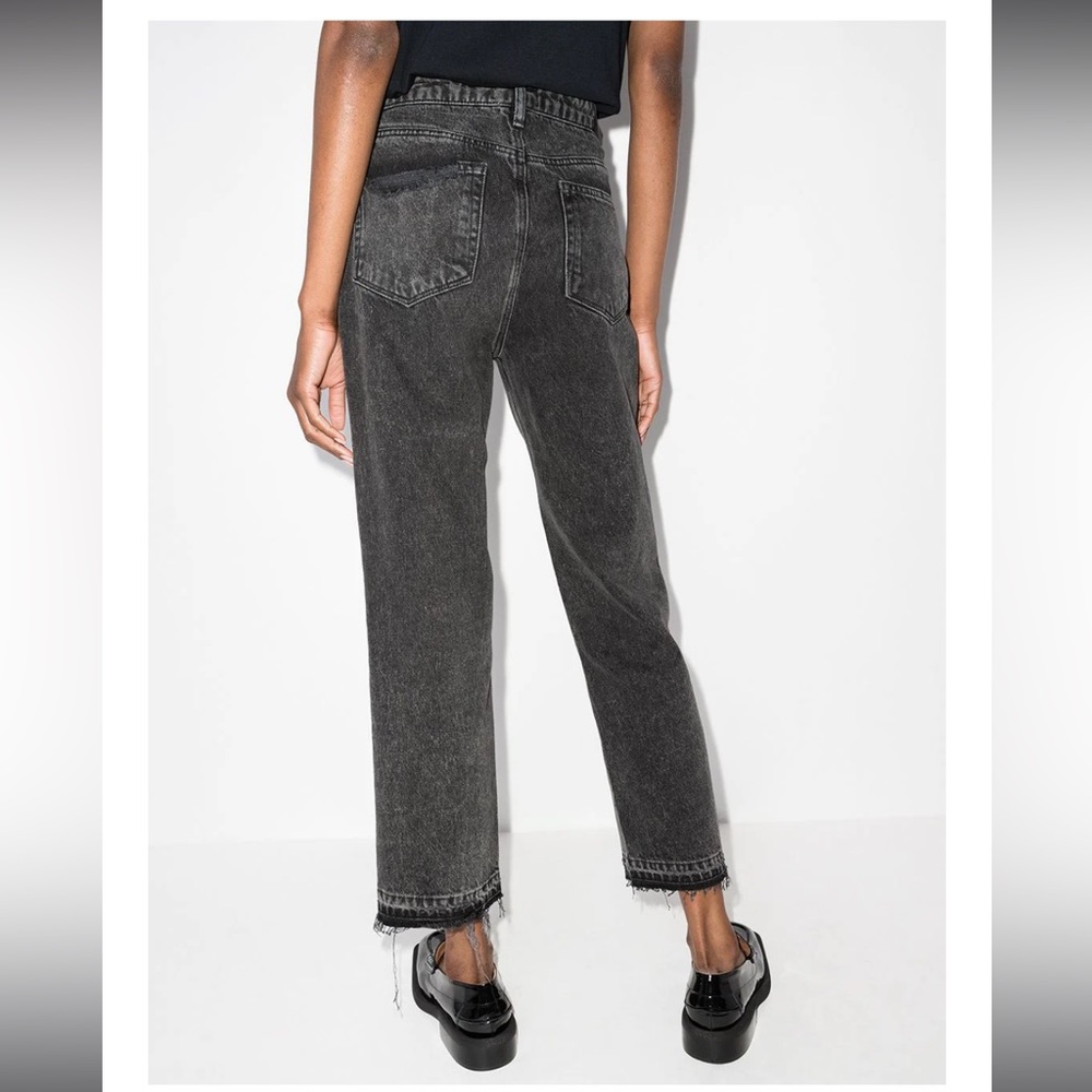 Paige Denim Sarah Straight Ankle Jeans Undone Hem Priscilla Deconstructed NWT - Picture 3 of 16